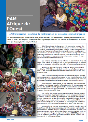 Newsletter de l'Afrique de l'Ouest - Juin 2014
