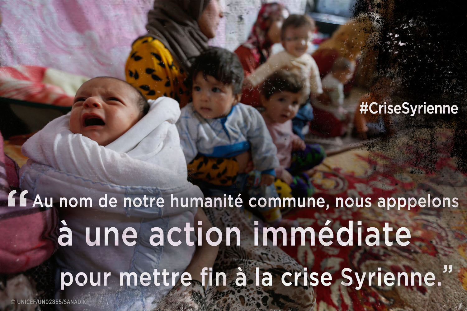 Plus de 100 organisations humanitaires et agences de l’ONU appellent le public à se joindre à elles pour mettre fin aux souffrances en Syrie