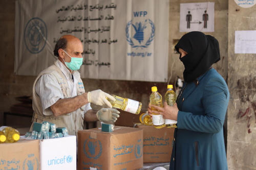 Distribution alimentaire, Alep, Syrie. Photo: WFP/Khudr Alissa