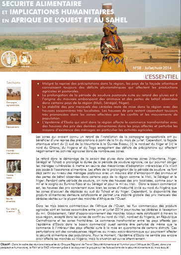 La sécurité alimentaire en Afrique de l'Ouest et au Sahel