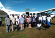 En visite avec des donateurs dans la province du Tanganyika, RDC