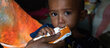 Child eating food