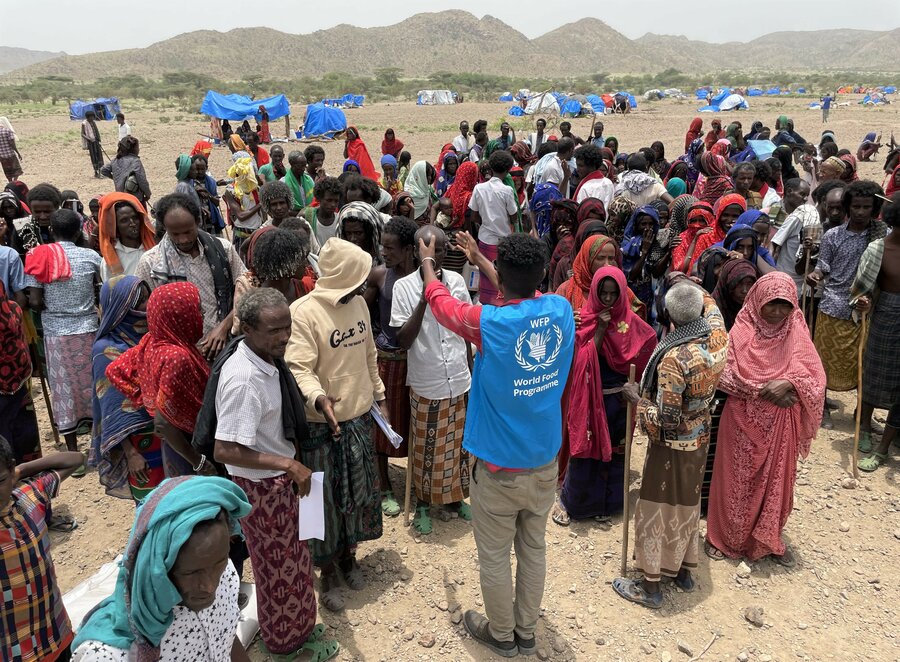 WFP food distribution in Afar. Photo: WFP/Claire Nevill