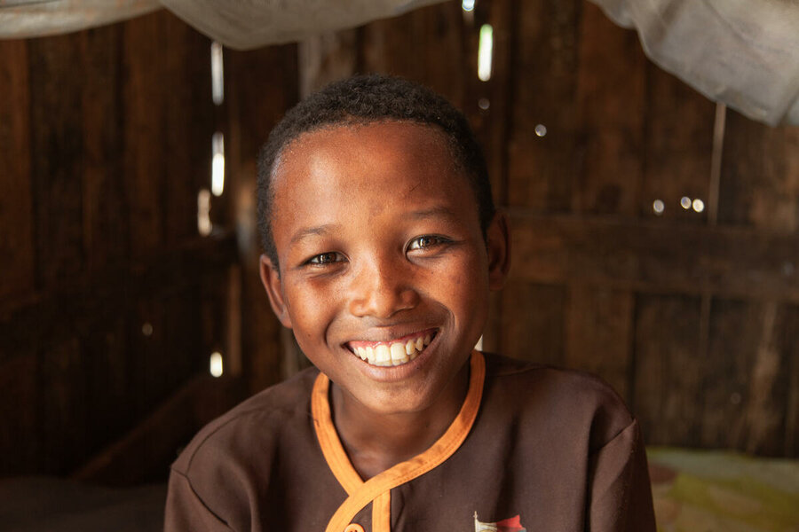 Seraphin is among the children supported by WFP school meals programmes in Madagascar