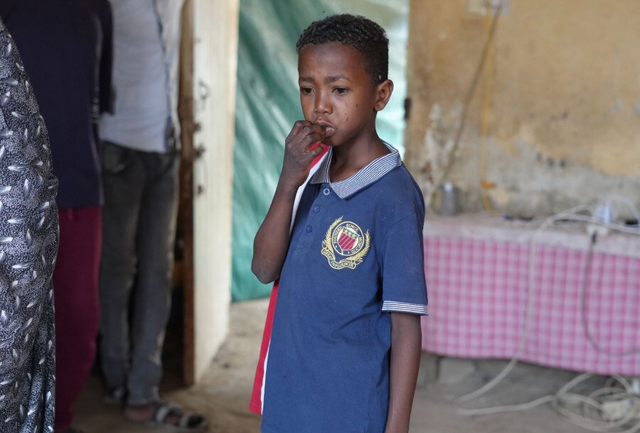 Ahmed, 13, has not been to school for months. He finally fled Sudan's war-torn capital with his family. Photo: WFP/Leni Kinzli