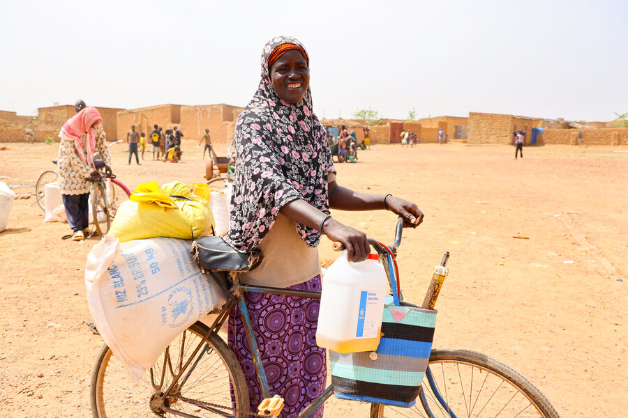 In Titao, Burkina Faso, mother-of-six Zourata says her family would go hungry without WFP's airlifted food. Photo: WFP/Emily Pinna