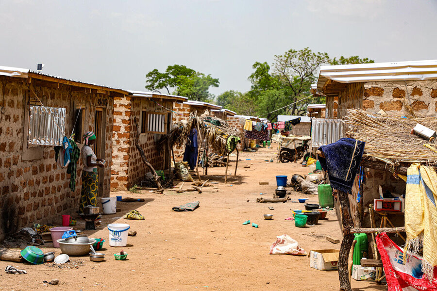 Timala transit center in northern Côte d'Ivoire, where WFP works with the government and partners like UNHCR to support new arrivals from Sahel countries. Photo: WFP/Richard Mbouet