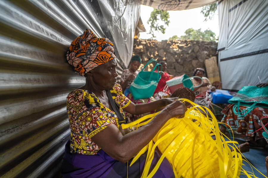 Ana Linda, a 62-year-old woman displaced by conflict, found herself starting over in the Lwashi camp after fleeing her home in Masisi. Through the Tuungana Cooperative, she learned the craft of basket weaving, which has given her the means to support herself and her family. Although life in the camp is challenging, the skills she has gained provide her with hope and the opportunity to build a more secure future when she eventually returns home.