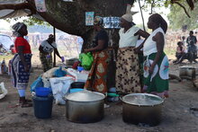 Photo : PAM/Ana Mato Hombre. Ce centre d'hébergement se trouve à Chiaquelane, dans le district de Chokwe, province de Gaza.