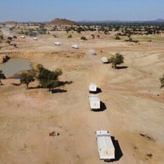 Convoi du PAM quittant le Tchad pour la région de  Zamzam 